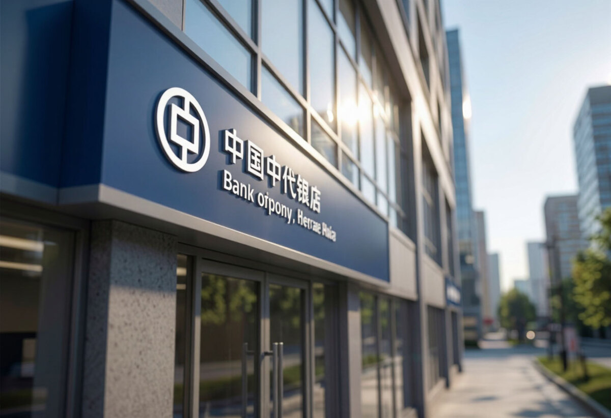 Отделение Bank of China, где туристы меняют валюту